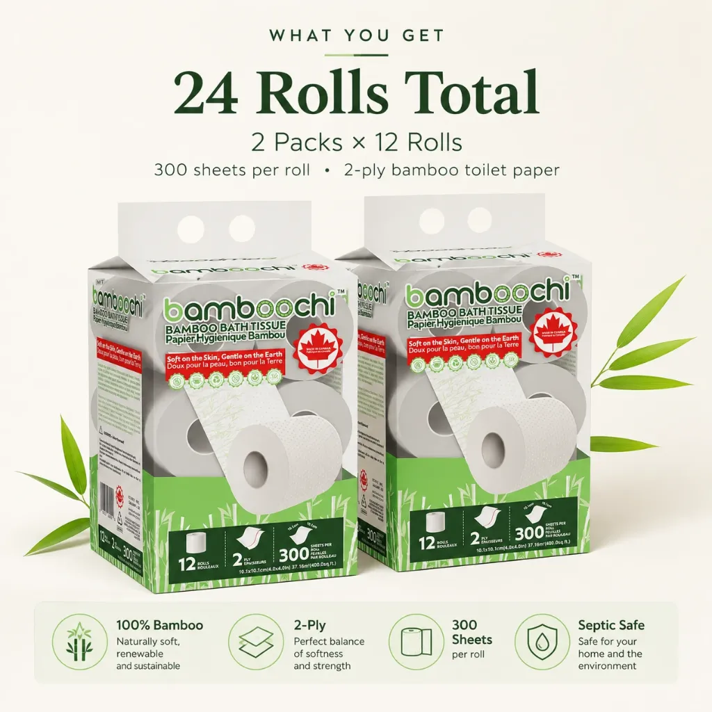 Bamboo Bath Tissue -Cube (24 Rolls)